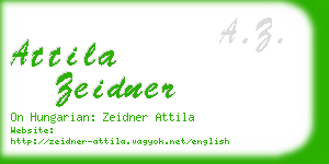 attila zeidner business card